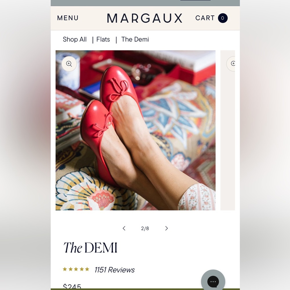 Margaux The Demi red ballet flats